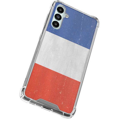 French Flag Distressed Gabb Phone 4 Clear Case