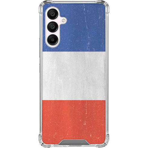 French Flag Distressed Galaxy A16 5G Clear Case