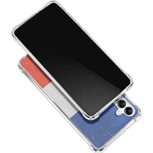 French Flag Distressed Galaxy A16 5G Clear Case
