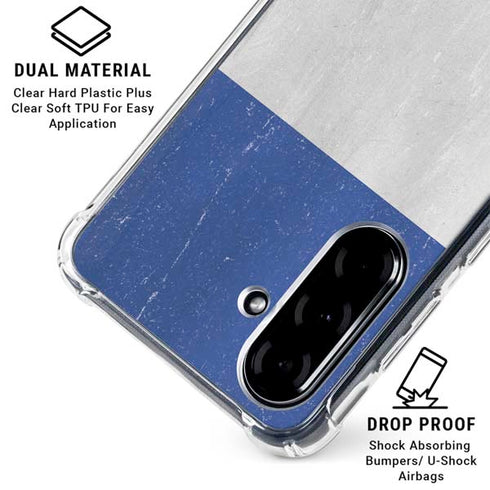 French Flag Distressed Galaxy A36 5G Clear Case