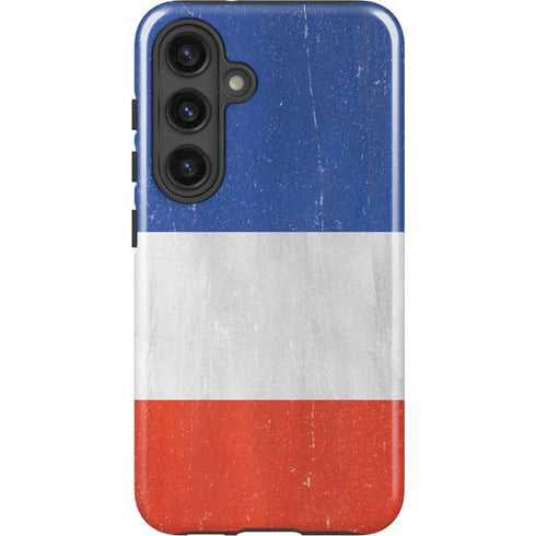 French Flag Distressed Galaxy S25 Impact Case