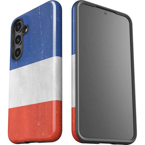 French Flag Distressed Galaxy S25 Impact Case
