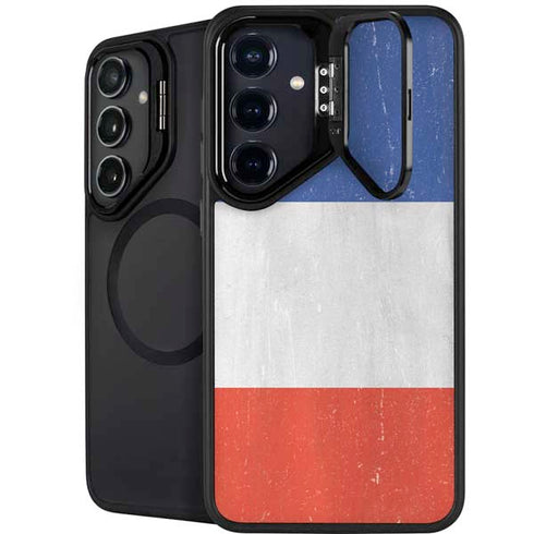 French Flag Distressed Galaxy S24 Kickstand Case