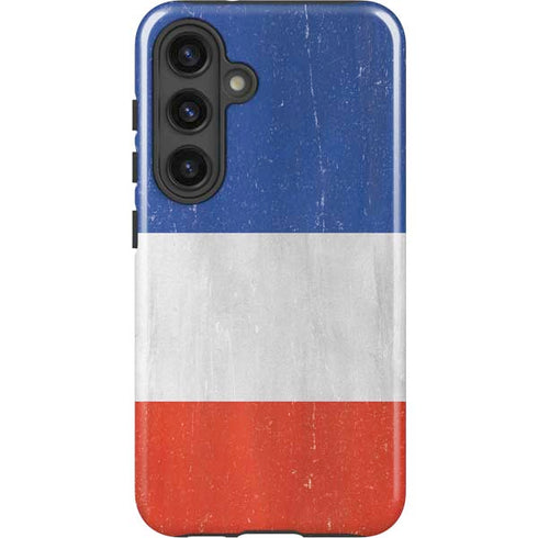 French Flag Distressed Galaxy S25 Plus Impact Case