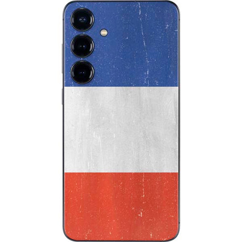 French Flag Distressed Galaxy S24 Plus Skin