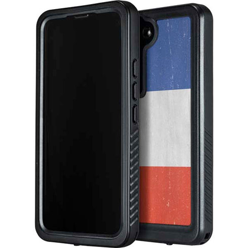 French Flag Distressed Galaxy S24 Plus Waterproof Case