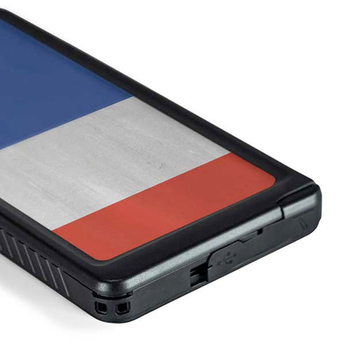 French Flag Distressed Galaxy S24 Ultra Waterproof Case