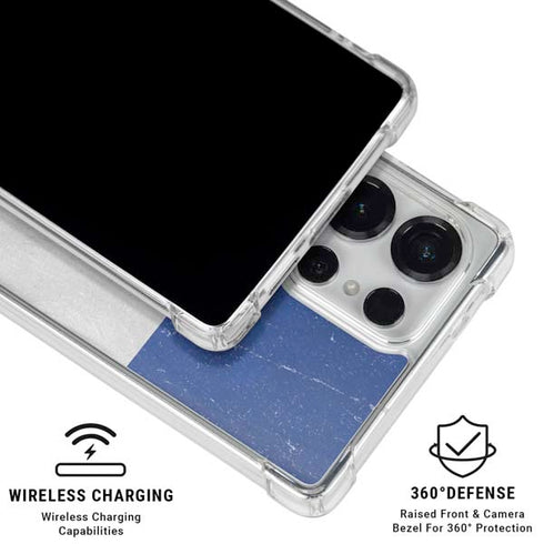 French Flag Distressed Galaxy S25 Ultra Clear Case