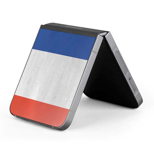 French Flag Distressed Galaxy Z Flip6 Skin