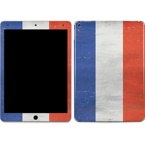 French Flag Distressed iPad Skins