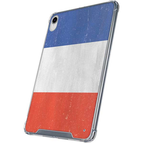 French Flag Distressed iPad 11th Gen (2025) Clear Case