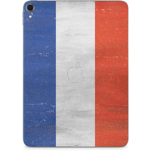 French Flag Distressed Apple iPad Pro Skin
