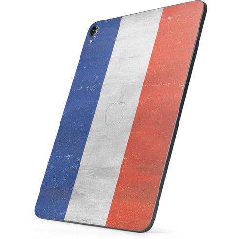 French Flag Distressed Apple iPad Pro Skin