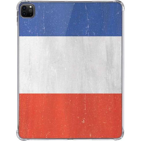 French Flag Distressed iPad Pro 11in (2024) Clear Case