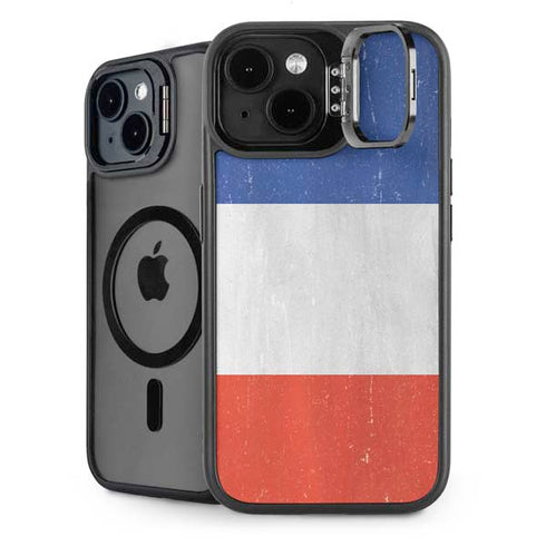 French Flag Distressed iPhone 13 Kickstand Case