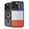 French Flag Distressed iPhone 15 Pro Max Kickstand Case