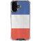 French Flag Distressed iPhone 16 Clear Case