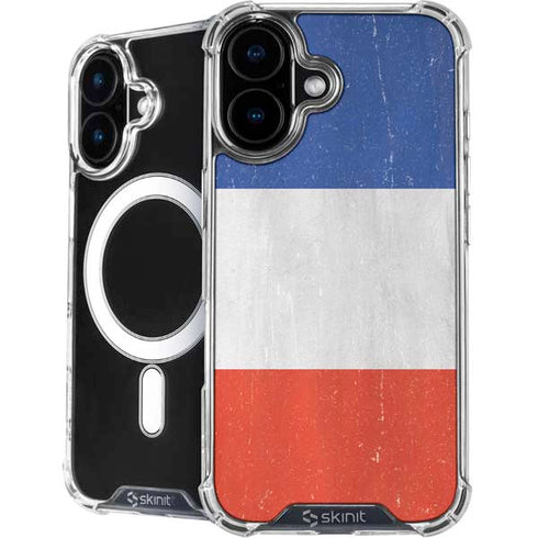 French Flag Distressed iPhone 16 MagSafe Case
