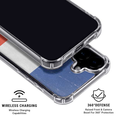 French Flag Distressed iPhone 16 MagSafe Case