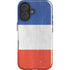 French Flag Distressed iPhone 16 Plus Impact Case