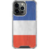 French Flag Distressed iPhone 16 Pro Clear Case