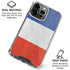 French Flag Distressed iPhone 16 Pro Clear Case