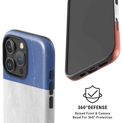 French Flag Distressed iPhone 16 Pro Magsafe Impact Case