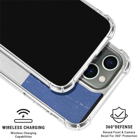 French Flag Distressed iPhone 16 Pro Max Clear Case