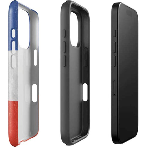 French Flag Distressed iPhone 16 Pro Max Impact Case