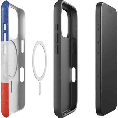 French Flag Distressed iPhone 16 Pro Max Magsafe Impact Case