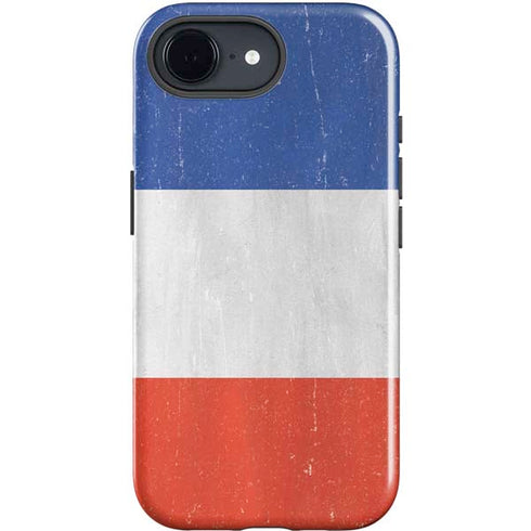 French Flag Distressed iPhone 16e Impact Case