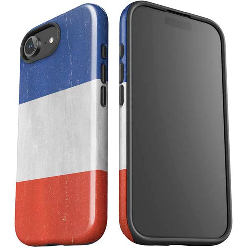 French Flag Distressed iPhone 16e Impact Case