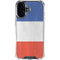 French Flag Distressed iPhone 17 Clear Case