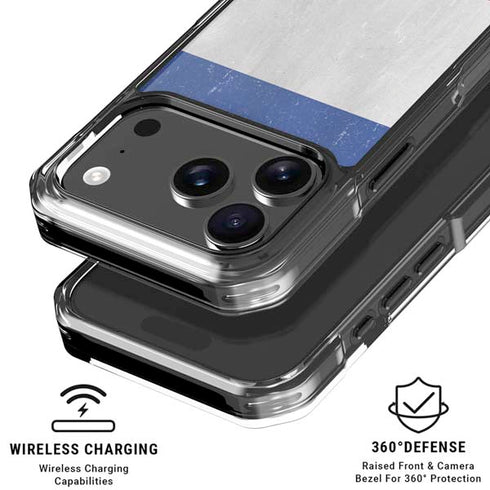 French Flag Distressed iPhone 18 Pro Clear Case