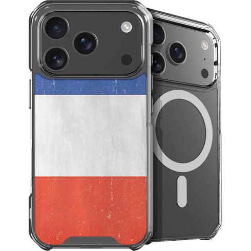 French Flag Distressed iPhone 18 Pro MagSafe Case