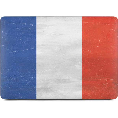 French Flag Distressed Apple MacBook Air Skin