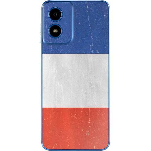 French Flag Distressed Moto G Play 4G (2024) Skin