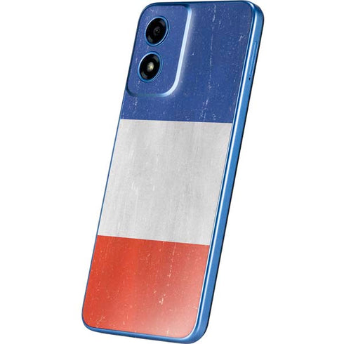 French Flag Distressed Moto G Play 4G (2024) Skin