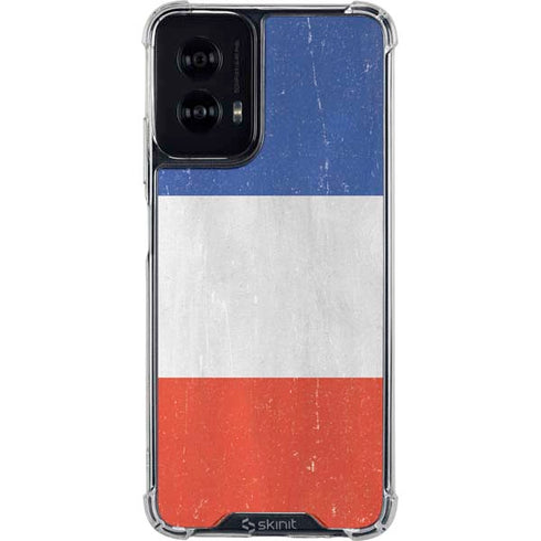 French Flag Distressed Moto G Power 5G (2024) Clear Case