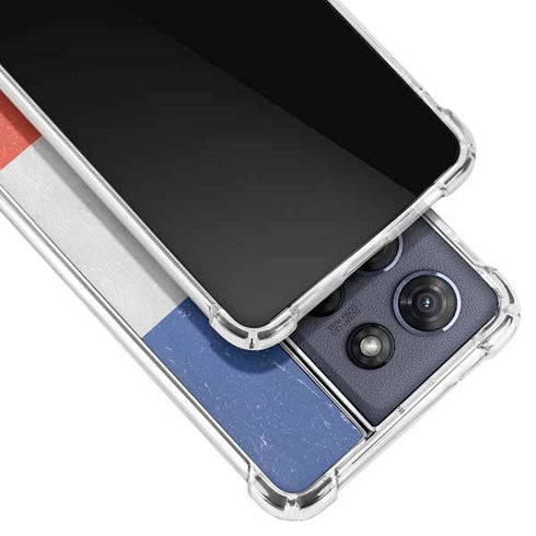 French Flag Distressed Moto G Stylus 5G (2025) Clear Case