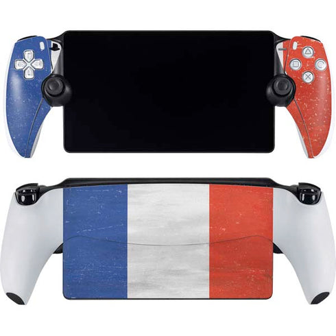 French Flag Distressed PlayStation Portal Remote Player Skin