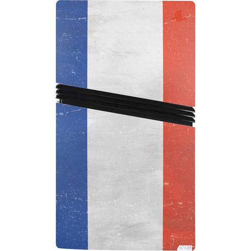 French Flag Distressed PS5 Pro Bundle Skin
