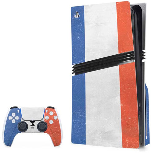 French Flag Distressed PlayStation PS5 Skins