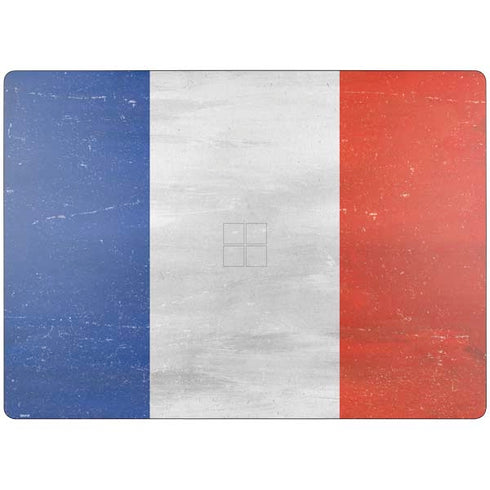 French Flag Distressed Surface Laptop 7 15in Skin