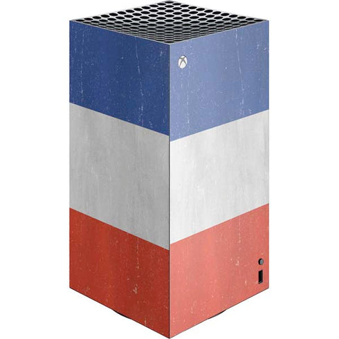 French Flag Distressed XBox Series X Digital Edition Console Skin