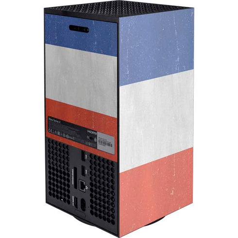 French Flag Distressed XBox Series X Digital Edition Console Skin