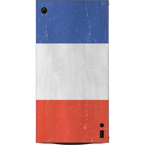 French Flag Distressed XBox Series X Digital Edition Console Skin