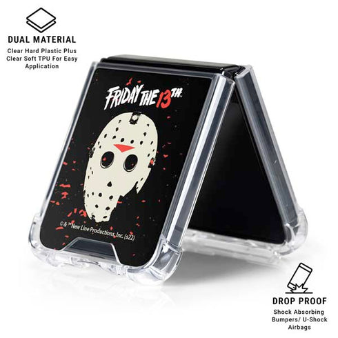 Warner Bros Friday the 13th Friday The 13th Galaxy Z Flip7 Clear Case