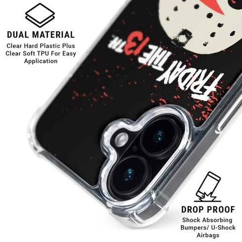 Warner Bros Friday the 13th Friday The 13th iPhone 16 Plus Clear Case