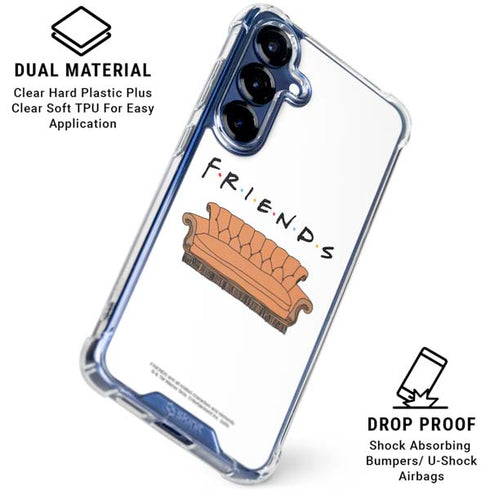 Warner Bros FRIENDS Couch Galaxy S25 Plus Clear Case
